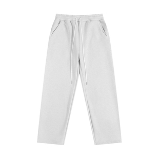 OOTC【元素胶囊】530g超重磅纯色刺绣澳粒绒卫裤宽松直筒加绒长裤