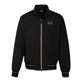 Armani/阿玛尼EA7男士2025新款春秋纯色高端休闲立领加绒夹克外套