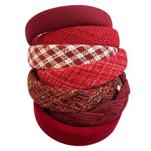 新年发箍女高颅顶红色发卡秋冬宽边头箍2025新款发捆洗脸压发头饰