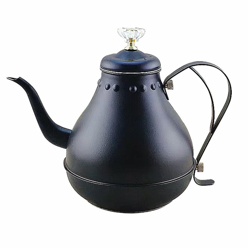 定制宫廷黑色细长嘴带滤网泡茶壶