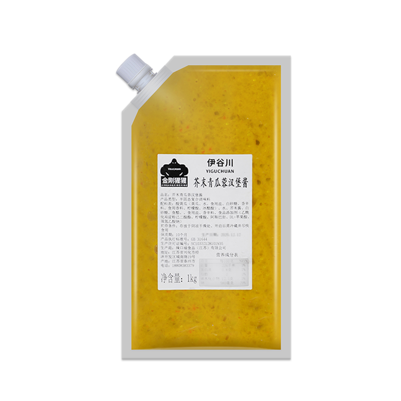 伊谷川芥末青瓜蓉漢堡醬1kg 三明治炸雞熱狗漢堡雞塊 拌面家商用