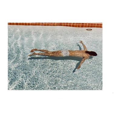 旧岛的诗 英国画家David Hockney绘画作品Swimmin 泳池游泳装饰画