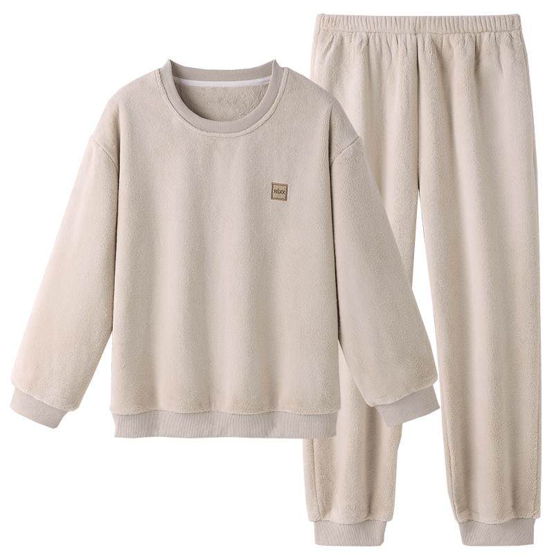 睡衣女士秋冬法兰绒长袖家居服
