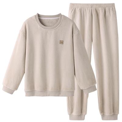 睡衣女士秋冬法兰绒长袖家居服