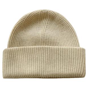 冬天时尚保暖帽女纯色情侣款羊毛针织帽子加厚毛线帽款学生包头帽