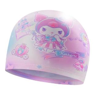洲克儿童泳帽库洛米针织护发护耳不勒头女孩游泳训练可爱卡通长发