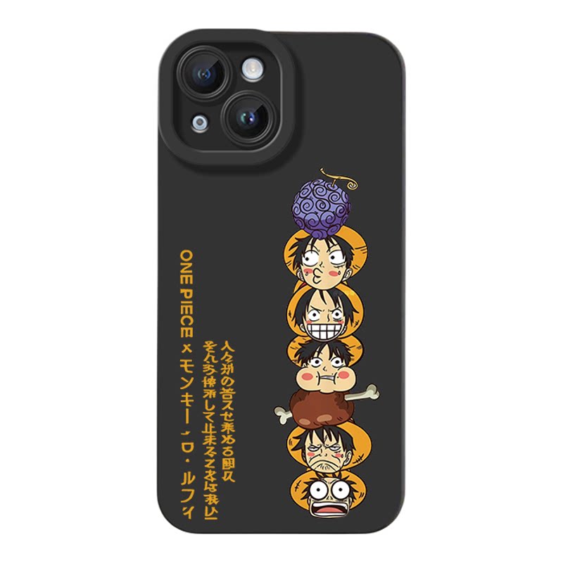 iphone13动漫适用苹果16软红米TURBO5创意14PLUS瞳眼12ProMax手机壳小米17ULTRA海贼王路飞叠叠乐VIVOIQOOZ11