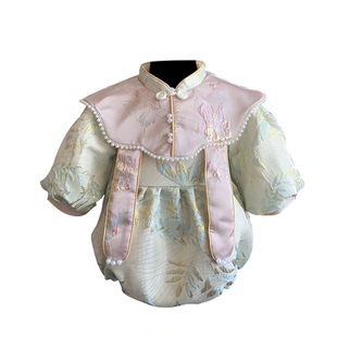 中式女童周岁宴礼服女宝宝国风婴儿唐装高端婚礼公主裙冬款洋气