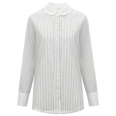 COCOBELLA彼得潘领条纹衬衫