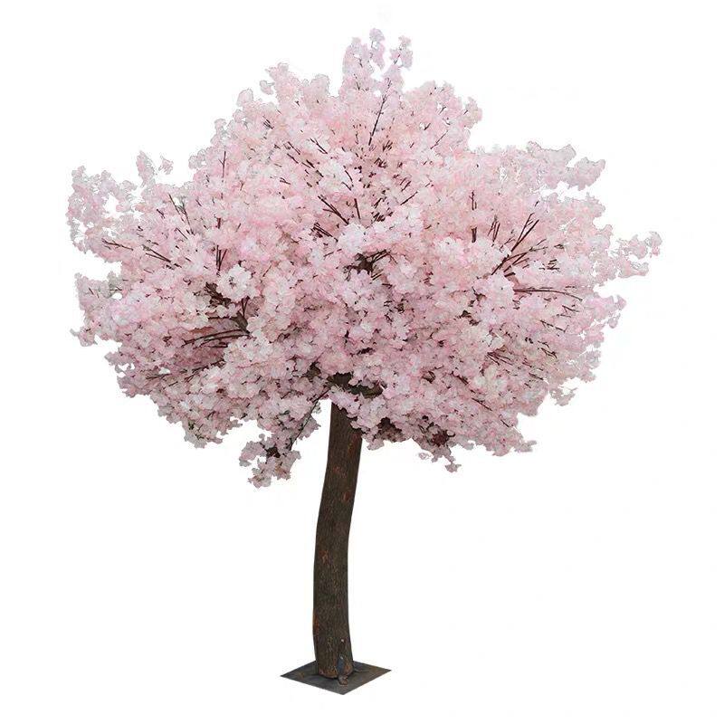 加密仿真樱花花树粉色仿真桃花树婚庆绢花影楼假樱花树装饰拱门落
