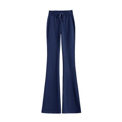 高腰垂感显瘦女士藏青色瑜伽裤