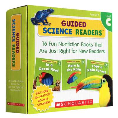 学乐指导性科学读本C级16册套装 英文原版书儿童英语启蒙读本 Guided Science Readers Level C科学绘本英语分级阅读英文版绘本