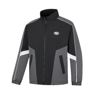 乔丹经编绒风衣男生2026新款商场同款防泼水抗静电防风科技加厚