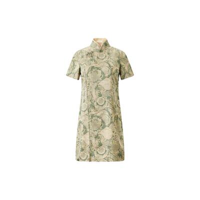 MESUX米岫夏女高定新中式桑蚕丝罗马假日连衣裙MMMUO449