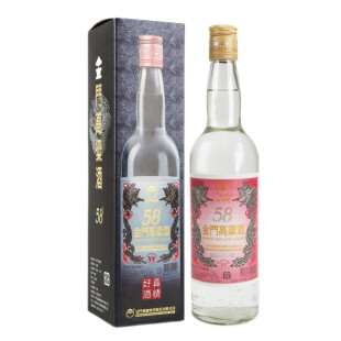 【金门地区酒】金门高粱酒红标58度600ml台版白金龙纯粮食酒750ml