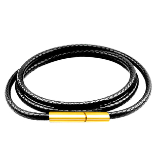 XD送银扣黑皮绳吊坠绳红绳项链绳男女款皮绳子玉器黄金饰品挂绳