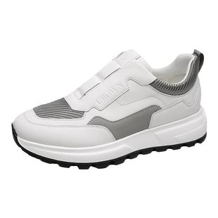 【商场同款】一脚蹬男款板鞋透气运动休闲鞋厚底增高懒人鞋男鞋