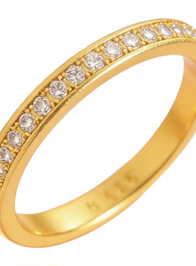 轻奢黄金色满天星钻石女尾戒