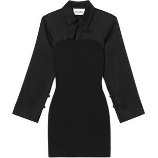 IT Nanushka女装长袖连衣裙成熟优雅镂空拼接合身收腰短裙W2799XJ