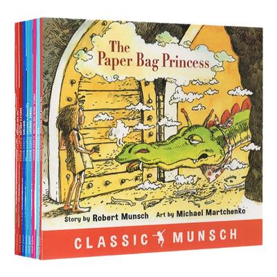 英文原版绘本  Robert Munsch 蒙施爷爷讲故事9册合售 The Paper Bag Princess 纸袋公主 性别平等教育