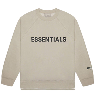 FOG Essential20ss加绒圆领卫衣胸前字母无帽压胶反光官网代购男