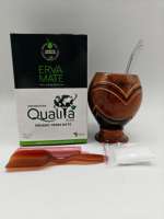 Qualita ERVA MATE Chimarrao Brazilian original imported traditional mate tea powder with stems 1KG thumbnail 4