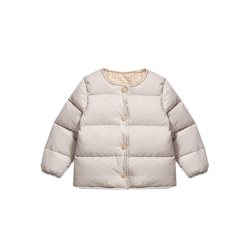 儿童羽绒服内胆轻薄男童女童内搭羽绒服中大童纯色羽绒内胆双面穿