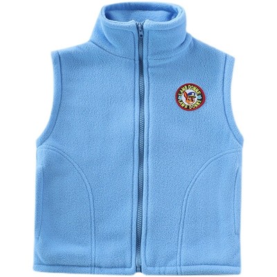 休闲摇粒绒春秋款双层加厚马甲