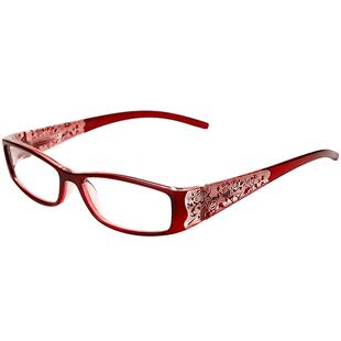 高清老花镜女款品牌高档正品酒红时尚宽腿老光眼睛老人老化花眼镜