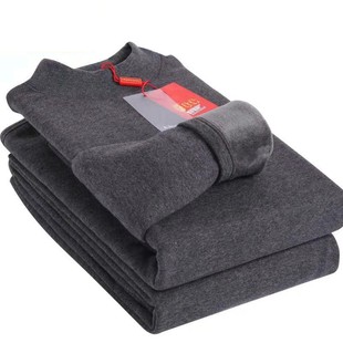 内搭中高领冬季冷天过冬男士保暖内衣男中高领加绒加厚秋衣秋裤套