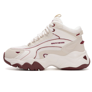 斯凯奇加绒女鞋春季新款高帮靴保暖加厚运动鞋休闲鞋子女款二棉鞋