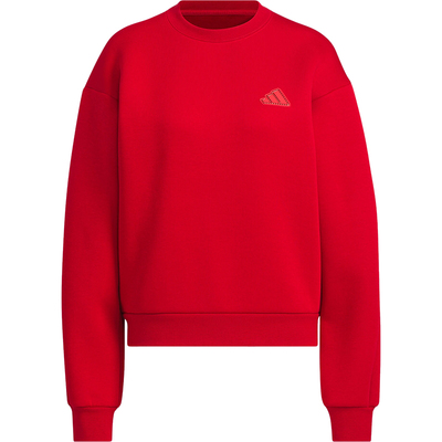 Adidas/阿迪达斯正品新款女士蛇年新年款双面针织卫衣JZ1640