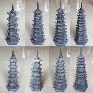 新款石塔摆件青石石雕文昌塔5层7层9层13层石材石头雕刻厂家定制