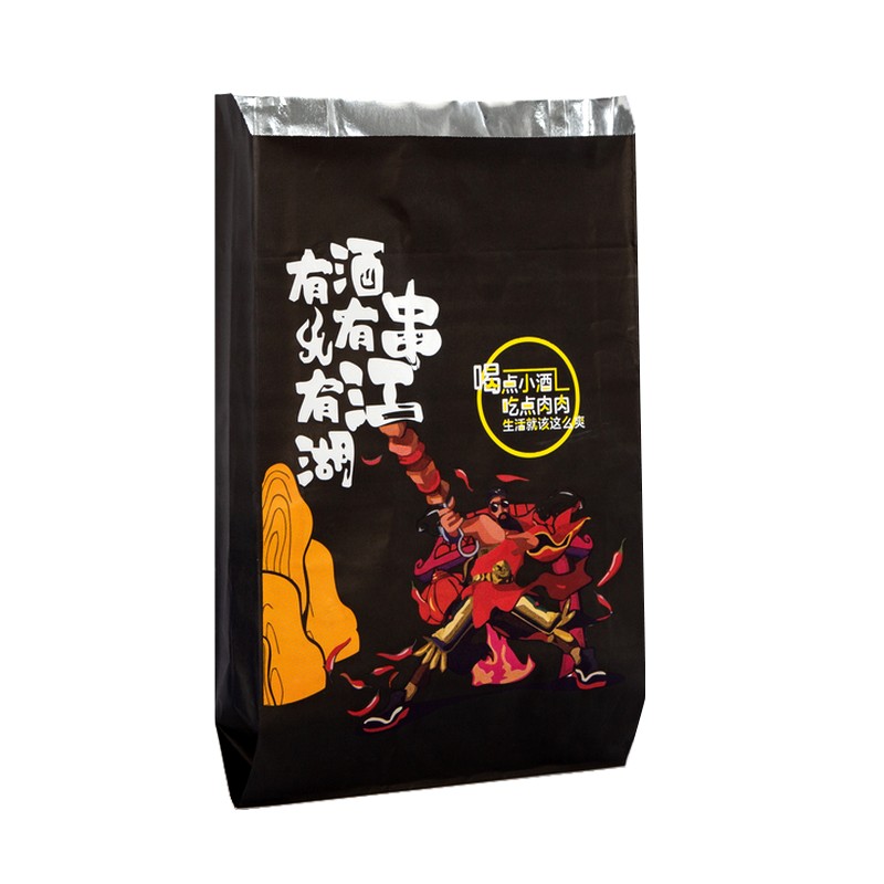 保温炸串防油外卖定做牛皮纸袋