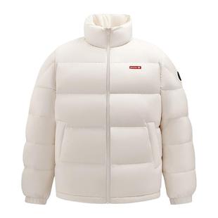 班尼路白色羽绒服男冬季立领保暖外套云朵泡芙短款情侣面包服潮A