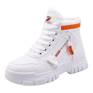 ins韩版加绒马丁靴女2024冬季新款保暖学生雪地靴厚底加厚靴休闲