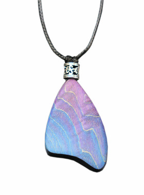 原创彩色木头男女情侣蝴蝶花纹