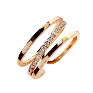 开口冷淡风戒指网红可调节个性时尚小尾戒chic食指指环女ins潮