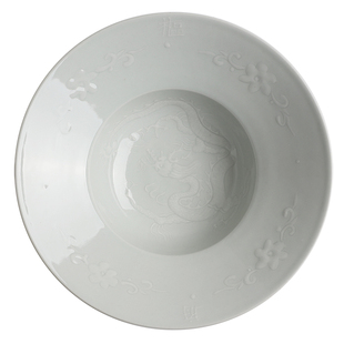 山水一间景德镇陶瓷帽子碗家用瓷器沙拉碗菜盘面碗元代枢府瓷