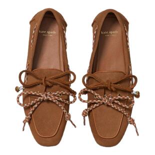 【2026新款】kate spade ks Know The Ropes绒面帆船鞋