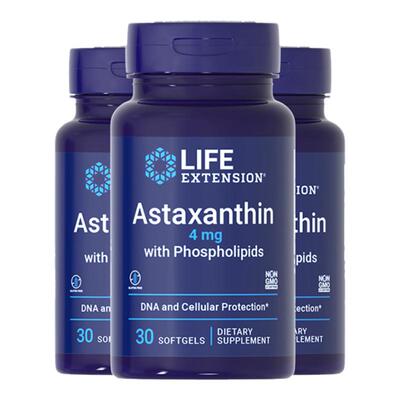 【3瓶】沿寿LIFE虾青素天然口服