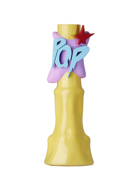 SPA家居氛围感柠檬黄奖杯花瓶