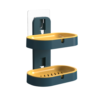 壁挂式免打孔双层大号家用香皂盒