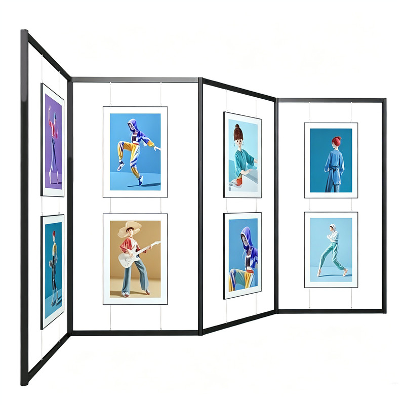 【支持定制】折叠移动挂画展示架