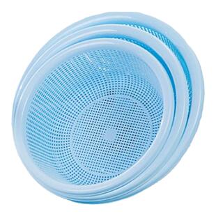 3个装加厚淘米箩 加密收纳塑料圆形厨房菜筐置物沥水箩漏筐洗菜篮