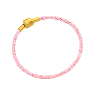 周家同款Charme配绳3mm手绳DIY手链可穿转运珠马卡龙色不锈钢绳女