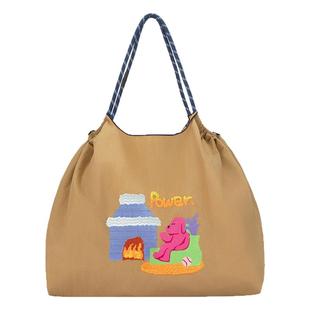 MYTIMELAB摩太潮玩POWER刺绣包手提单肩通勤包懒人包百搭大容量