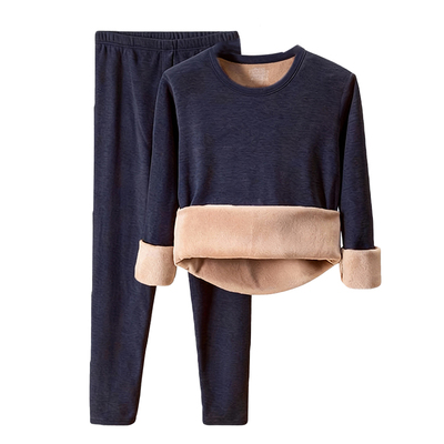 50到60岁爸爸保暖内衣男款加绒加厚套装德绒秋衣秋裤打底衣冬季款