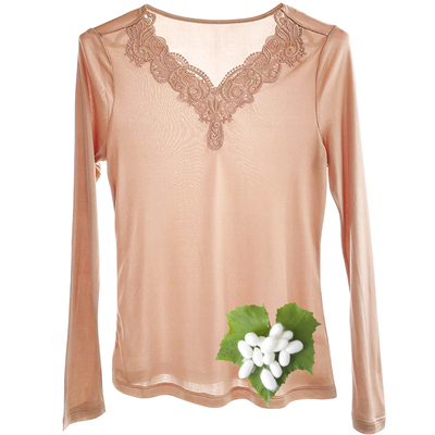 100%真丝桑蚕丝零敏养肤打底衫