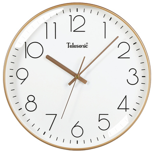 TELESONIC/天王星北欧简约客厅挂钟创意时钟卧室静音装饰石英钟表